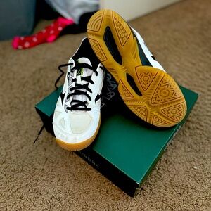 Asics Volleyball shoes, size 9, white and black